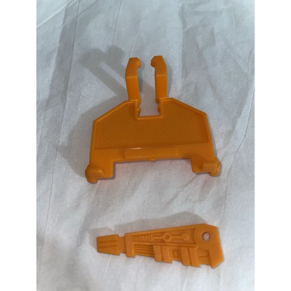 Vtg G1 Transformers Accessories Hoist Orange Tow Platform & Radar Panel  EUC